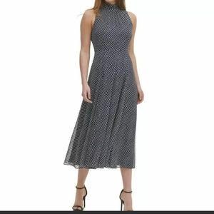 Tommy Hilfiger Dot-Print Chiffon Midi Dres…